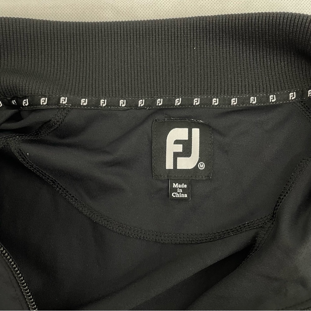 Mens FJ Footjoy  1/4 Zip Golf Stretch Pullover  Black Size M - Picture 4 of 10